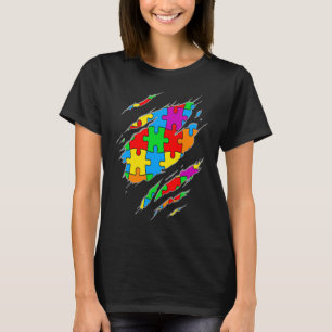 T-shirt Sensibilisation à l'autisme Enfants énigme Citatio