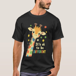 T-shirt Sensibilisation à l'autisme Girafe MIGNON ÇA VA D'