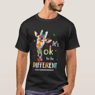 T-shirt Sensibilisation à l'autisme Girafeau Mignon Animal