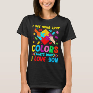 T-shirt Sensibilisation à l'autisme Je vois vos vraies cou
