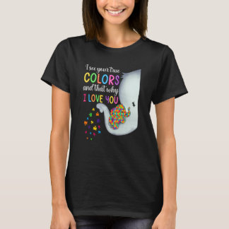 T-shirt Sensibilisation à l'autisme Je vois vos vraies cou