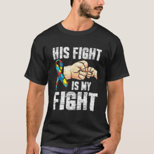 T-shirt Sensibilisation à l'autisme Maman Papa Sa lutte es