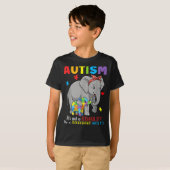 T-shirt Sensibilisation à l'autisme Mère éléphant Aptitude (Devant entier)