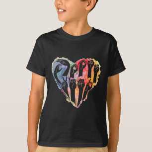 T-shirt Sensibilisation à l'autisme Soyez Gentil Asl Cœur 