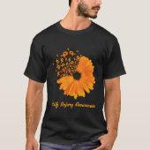 T-shirt Sensibilisation à l'automutilation Orange Sunflowe (Devant)
