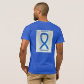 T-shirt Sensibilisation à l'éducation Blue Ribbon Angel Cu (Dos entier)