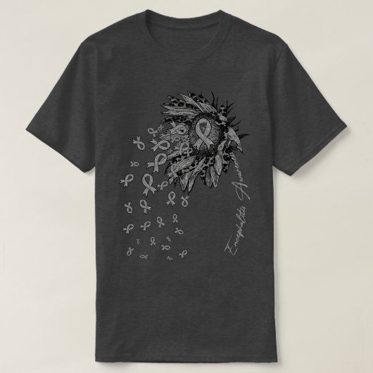 T-shirt Sensibilisation à l'encéphalite Fleurs de tourneso (Design devant)