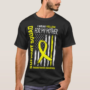 T-shirt Sensibilisation à l'endométriose jaune Mère Soutie