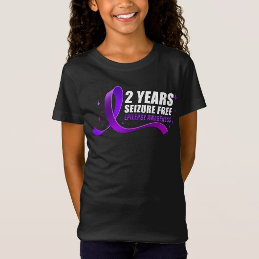 T-Shirt Sensibilisation à l'épilepsie 2 ans Saisie Ruban g (Devant)