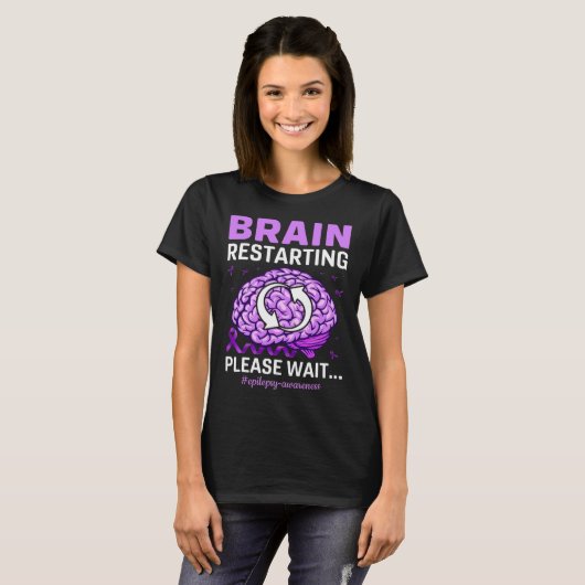T-shirt Sensibilisation à l'épilepsie Funny Cerveau redéma (Devant entier)