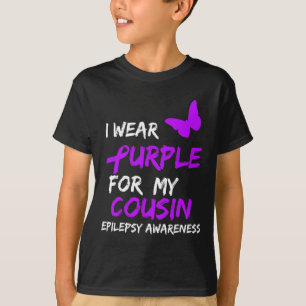 T-shirt Sensibilisation À L'Épilepsie Je Porte Du Violet P