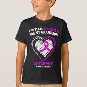 T-shirt Sensibilisation à l'épilepsie - Je porte le violet