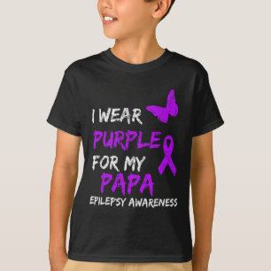 T-shirt Sensibilisation à l'épilepsie Je porte le violet p
