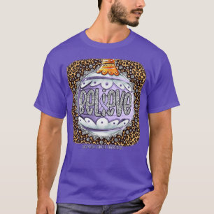T-shirt Sensibilisation à l'estomac Croire Ornement Leopar