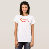 T-shirt Sensibilisation à l'hépatite C Ruban rouge jaune p (Devant entier)