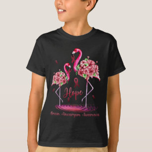 T-shirt Sensibilisation à l'neurysme cérébral Flamant rose