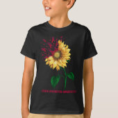 T-shirt Sensibilisation à l'neurysme cérébral Tournesol (Devant)