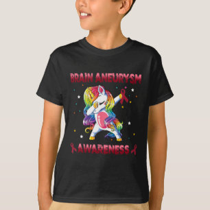 T-shirt Sensibilisation à l'neurysme cérébral Unicorne Dab