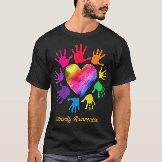 T-shirt Sensibilisation à l'obésité Mains Obésité T (Devant)
