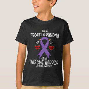 T-shirt Sensibilisation à l'overdose Je suis fière grand-m