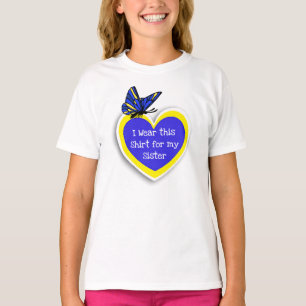 T-shirt SENSIBILISATION À SYNDROME DESCENDU Portez ceci po