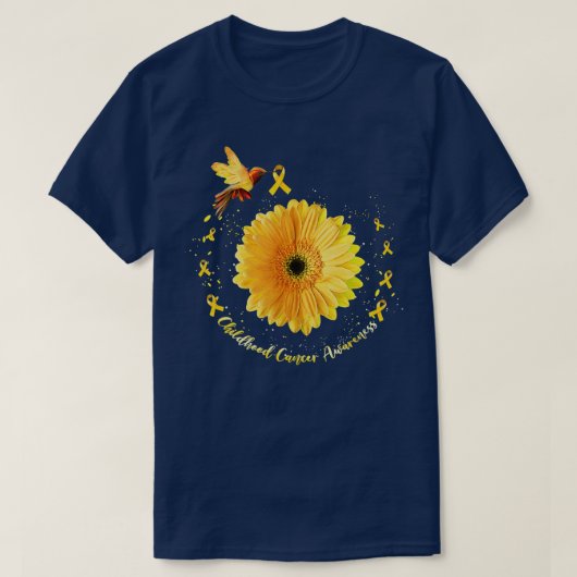 T-shirt Sensibilisation au cancer chez l'enfant Hummingbir (Design devant)
