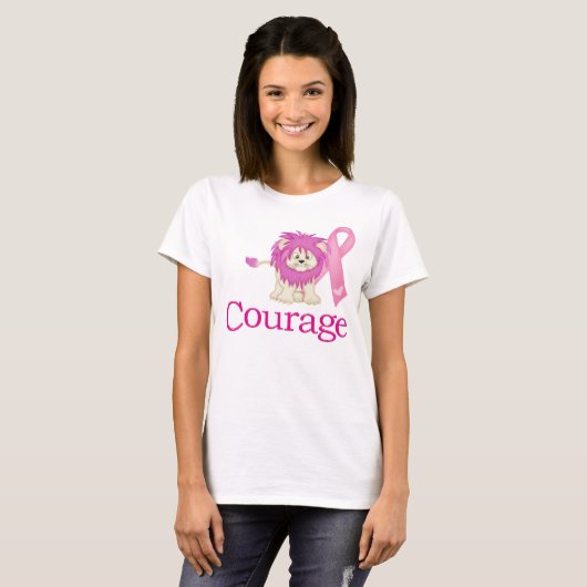 T-shirt Sensibilisation au cancer COURAGE - SRF (Devant entier)