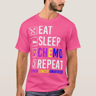 T-shirt Sensibilisation au cancer de la vessie Manger Slee
