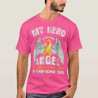 T-shirt Sensibilisation au cancer de l'enfance Mon héros e