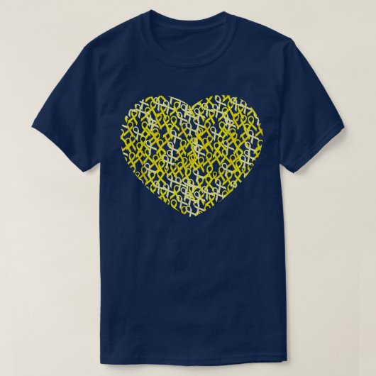 T-shirt Sensibilisation au cancer de l'enfance Ruban jaune (Design devant)