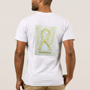 T-shirt Sensibilisation au cancer de l'os Ruban jaune Ange