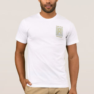 T-shirt Sensibilisation au cancer de l'os Ruban jaune Ange