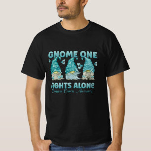 T-shirt Sensibilisation au cancer de l'ovaire Gnome du rub