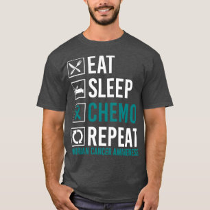 T-shirt Sensibilisation au cancer de l'ovaire Manger Sleep