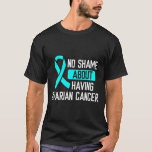 T-shirt Sensibilisation au cancer de l'ovaire Ruban Turquo
