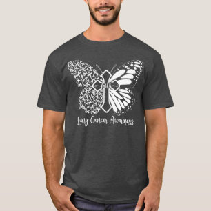 T-shirt Sensibilisation au cancer du poumon Foi Papillon C