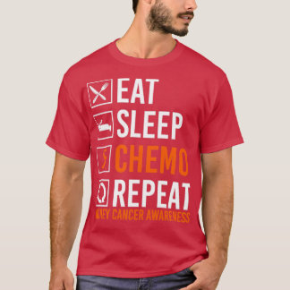 T-shirt Sensibilisation au cancer du rein Manger Sleep Che