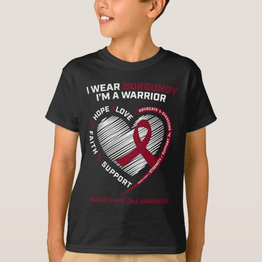 T-shirt Sensibilisation au cancer du sang Myélome multiple (Devant)