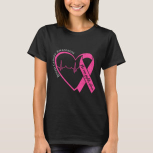 T-shirt Sensibilisation au cancer du sein Coeur Pink Ribbo