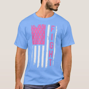 T-shirt Sensibilisation au cancer du sein drapeau américai
