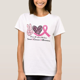 T-shirt Sensibilisation au cancer du sein Espoir Ruban ros