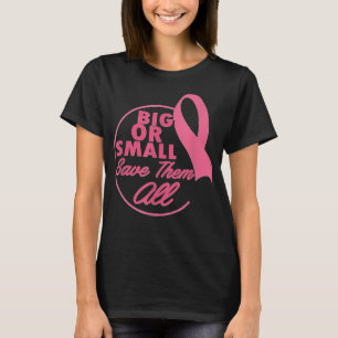 T-shirt Sensibilisation au cancer du sein Gros ou petits É