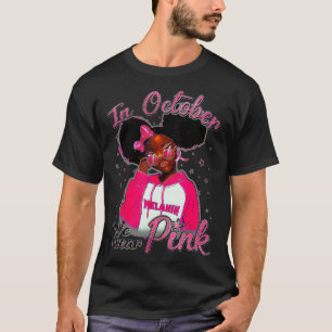 T-shirt Sensibilisation au cancer du sein Noir afro-améric
