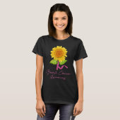T-shirt Sensibilisation au cancer du sein Tournesol rose r (Devant entier)