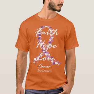 T-shirt Sensibilisation au cancer Faith Hope Love Hope For