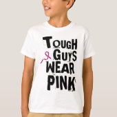 T-shirt Sensibilisation au cancer Les gars durs portent le (Devant)