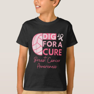 T-shirt Sensibilisation Au Cancer Tirer Pour Un Volley-Bal