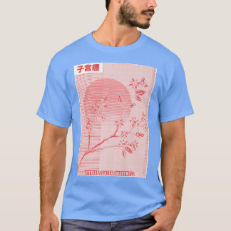 T-shirt Sensibilisation au cancer utérin Sakura Fleur de c