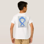T-shirt Sensibilisation au cancer Violet Ruban Angel perso (Dos entier)