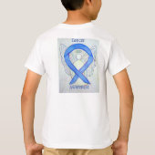 T-shirt Sensibilisation au cancer Violet Ruban Angel perso (Dos)